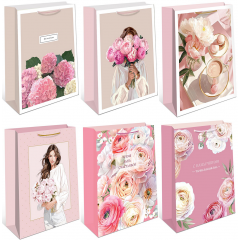 Пакет подарочный 26*32*12 см Женский Микс (6в*1)