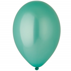 Воздушный шар латексный без рисунка 10"/62 Металлик Аквамарин/Aquamarine