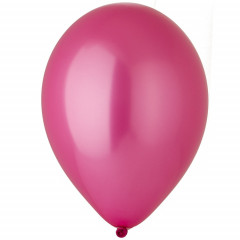 Воздушный шар латексный без рисунка 10"/64 Металлик Фуксия/Fuchsia