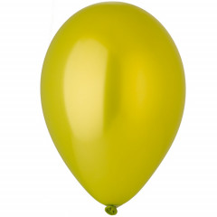Воздушный шар латексный без рисунка 10"/67 Металлик Светло-зеленый/Light Green