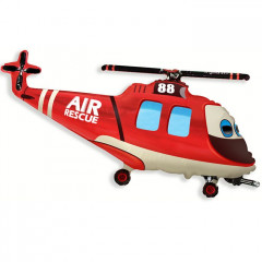 Воздушный шар фольгированный 38" Фигура Вертолет спасательный 96*57 см