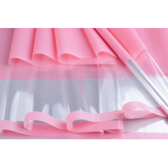 Пленка цветная 60см прозрачное окно РОЗОВЫЙ ТУМАННЫЙ