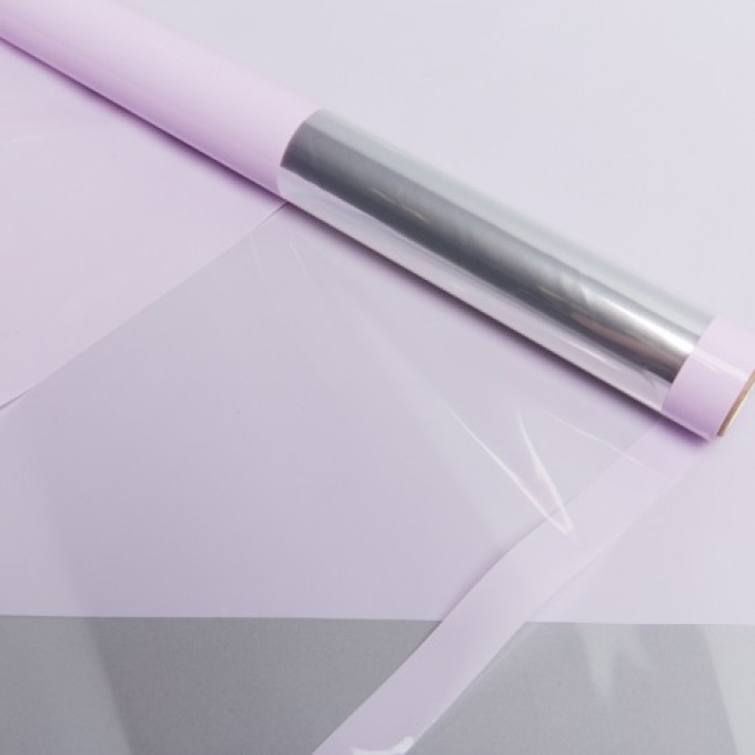Пленка цветная 60см прозрачное окно СИРЕНЕВЫЙ ПАСТЕЛЬ