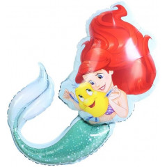 Воздушный шар фольгированный Мини-фигура 16"/41 см Русалочка Ариэль в упак.