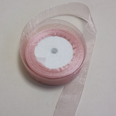 Лента органза 25мм*25ярд ПУДРОВЫЙ