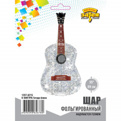 Воздушный шар фольгированный 35" Фигура Гитара блеск 89 см