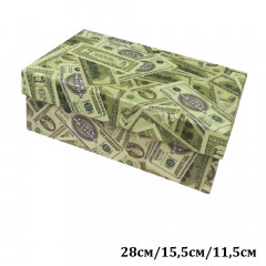 Коробка подарочная Прямоугольник 28*15,5*11,5 см ДЕНЬГИ