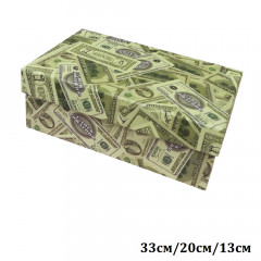 Коробка подарочная Прямоугольник 33*20*13 см ДЕНЬГИ