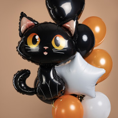 Воздушный шар фольгированный Фигура 36"/89 см Кот черный