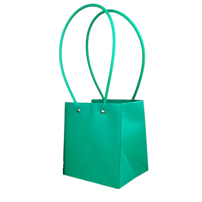 ПЛАЙМ пакет для цветов и подарков 13*12*15см ИЗУМРУД