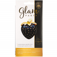 Воздушный шар фольгированный Фигура 34"/86 см GLAM Клубника черная