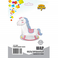 Воздушный шар фольгированный 32"/82 см  ФИГУРА К Единорог качалка