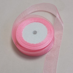 Лента органза 25мм*25 Y РОЗОВЫЙ