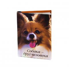 Магнит мини-книжка том 59 Собака-друг человека (коричневая)