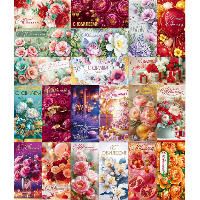 Конверт для денег С Юбилеем! Женский Микс (21в*1)