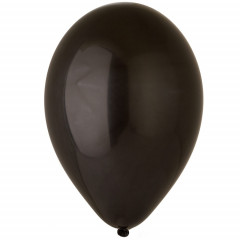 Воздушный шар латексный без рисунка 10"/14 Пастель Черный/Black