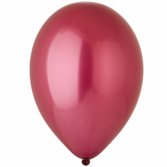 Воздушный шар латексный без рисунка 10"/52 Металлик Бордовый/Burgundy