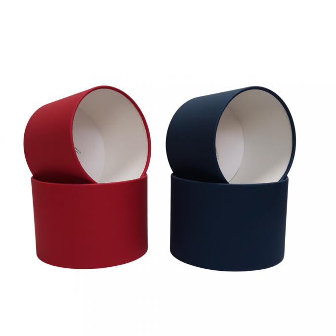 Коробка подарочная набор из 2 шт без крышки с завальцовкой 12*8/14*9 см ТЕМНО-КРАСНЫЙ