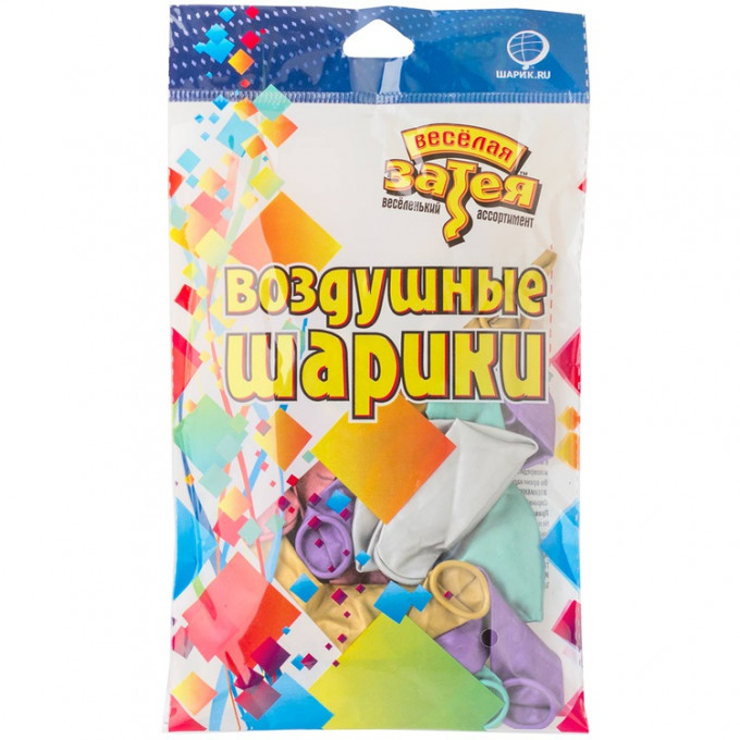 Воздушный шар латексный 12" Хром ассорти