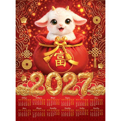 Календарь листовой на 2027 Символ года