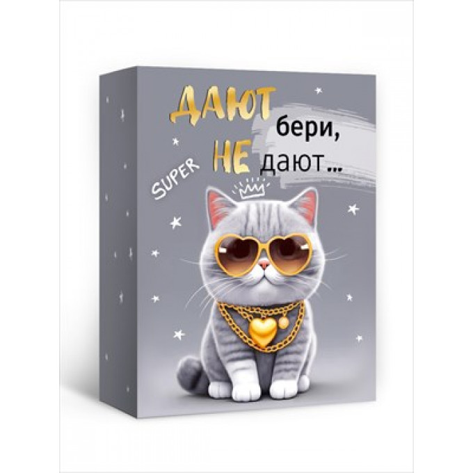 Коробка подарочная с открыткой "Дают - бери"