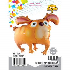 Воздушный шар фольгированный 32" Фигура Собака ушастая рыжая 81 см