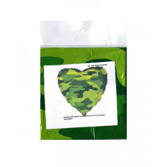 Воздушный шар фольгированный с рисунком 18"/46 см Сердце Камуфляж