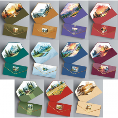 Конверт для денег Без надписи ФОЛЬГА, ЛАК SOFT-TOUCH Микс (11в*2)