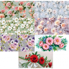 Конверт для денег Без надписи ЦВЕТЫ Микс (7в*3)