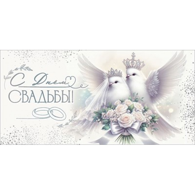Конверт для денег "С Днем Свадьбы!"