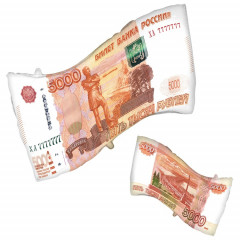 Воздушный шар фольгированный 26"/66 см Денежная купюра 5000 РУБЛЕЙ