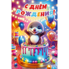 Открытка "С Днём рождения!"