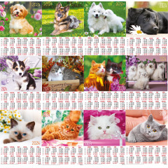 Календарь А2 на 2024 г Кошки,собаки Микс