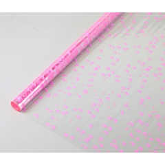 Пленка цветная 70см/200гр Пузыри розовый