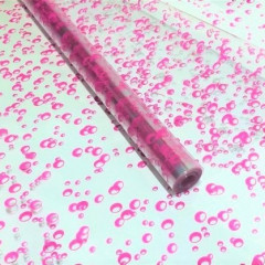 Пленка цветная 70см/200гр Пузыри розовый