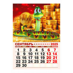 Календарь отрывной на магните "Год Богатой Змеи" на 2025 год