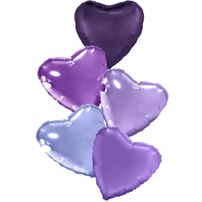 Набор фольгированных шаров Сердце AGURA (5в*1)