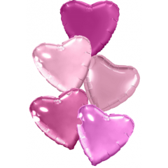Набор фольгированных шаров Сердце AGURA (5в*1)