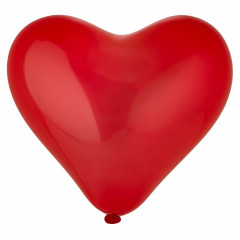 Воздушный шар латексный сердце  5"  Кристалл Красное
