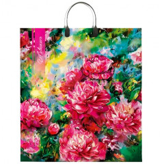 Пакет П/Э с пластмассовыми ручками 40*44 см (100 мкм)  ЖИВОПИСЬ ламинация