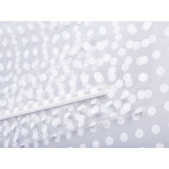 Пленка цветная 70см/200гр Горох18  белый