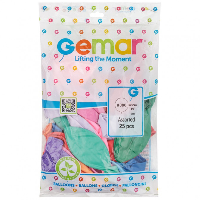 Воздушный шар латексный 18" Пастель ассорти