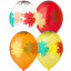 Воздушный шар латексный  с рисунком 14" кристалл шелкография Лист Клен 5цв 25 шт