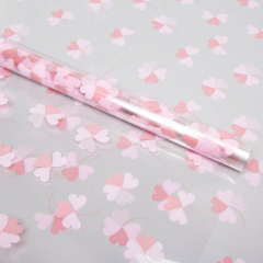 Пленка цветная 70см/200гр Клевер Розовый пыльный/розовый жемчуг