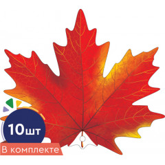 Украшение на скотче Листочки Клен красный