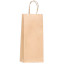 Пакет крафт с кручеными ручками 15*8*39 см Под бутылку 80 гр