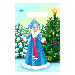 Пакет с вырубной ручкой 20х30 см Внучка Деда Мороза