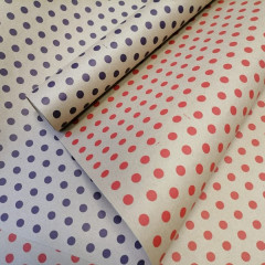 Бумага Крафт 70см*10ярд Горошек двухсторонняя ФИОЛЕТОВЫЙ/КРАСНЫЙ