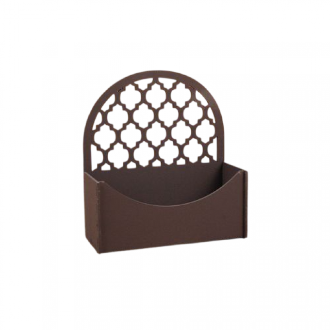 Подарочная упаковка "Конверт" с классическим рисунком, округлый (18*7*19,5) МДФ-3мм, окраш. коричневый