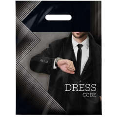Пакет полиэтиленовый с вырубной ручкой 30х40 см Дресс-код
